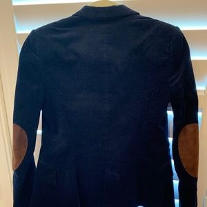 Blue Corduroy Button Down Jacket with Patches